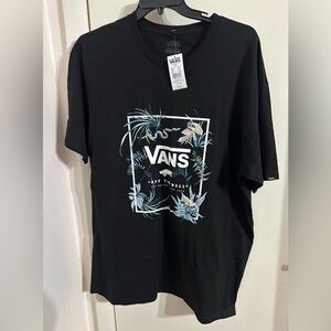 Vans Black Floral Graphic Tee